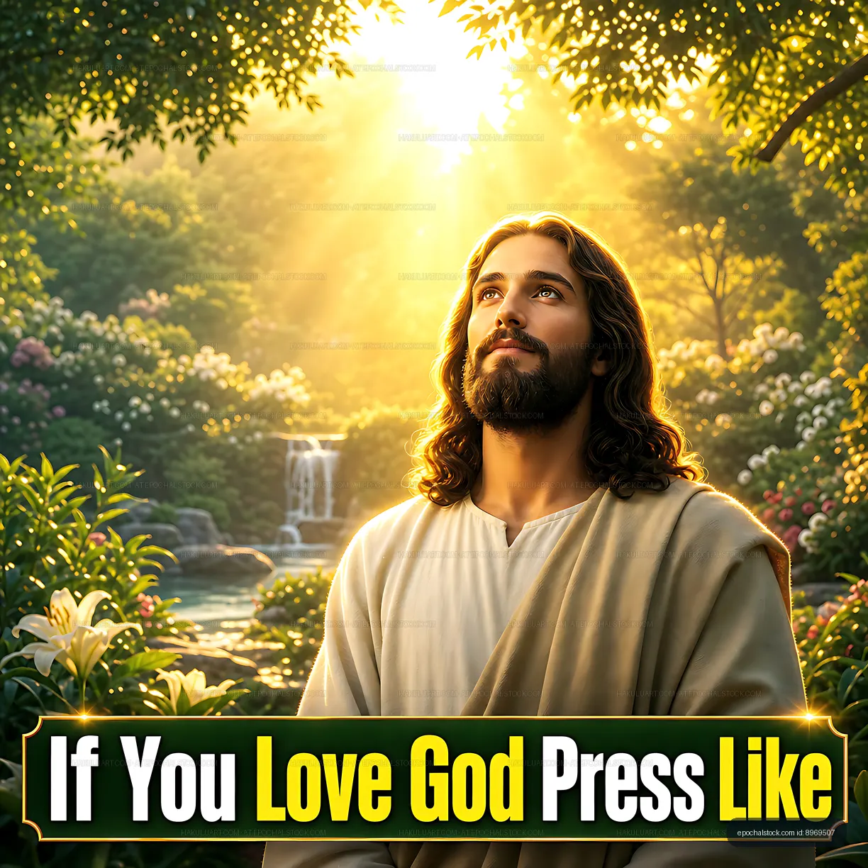 Christian man with long hair in a natural setting