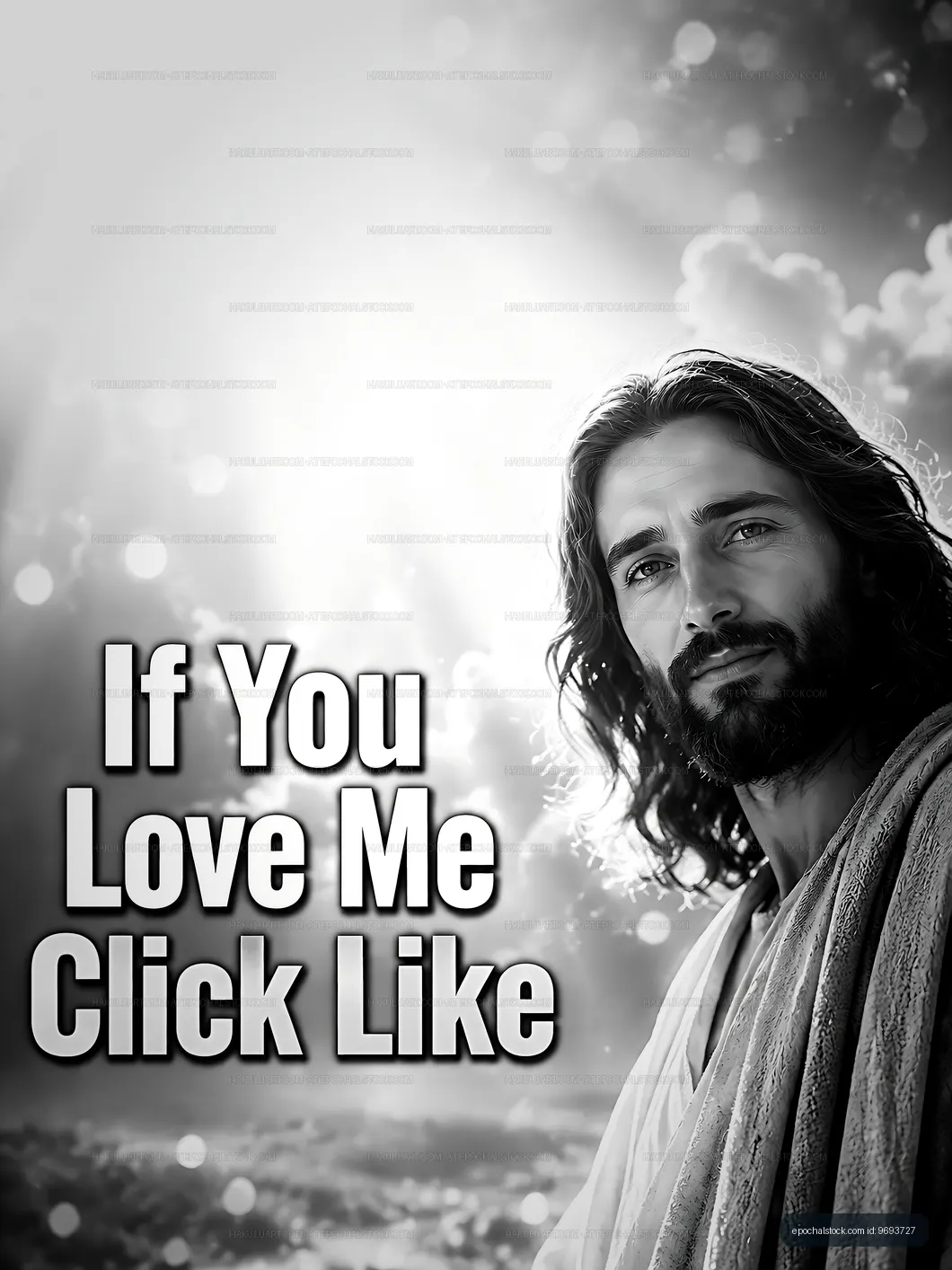 Man with long hair looks at the camera in a bright scene