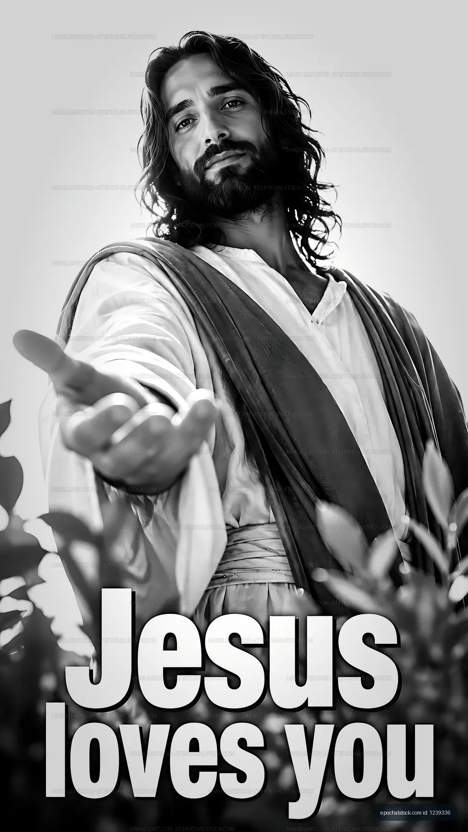 Jesus offers love and compassion in a heartfelt gesture