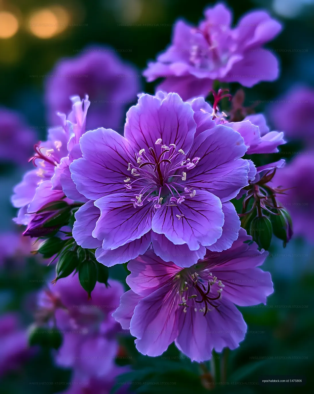 Purple flowers blooming in garden during springtime
