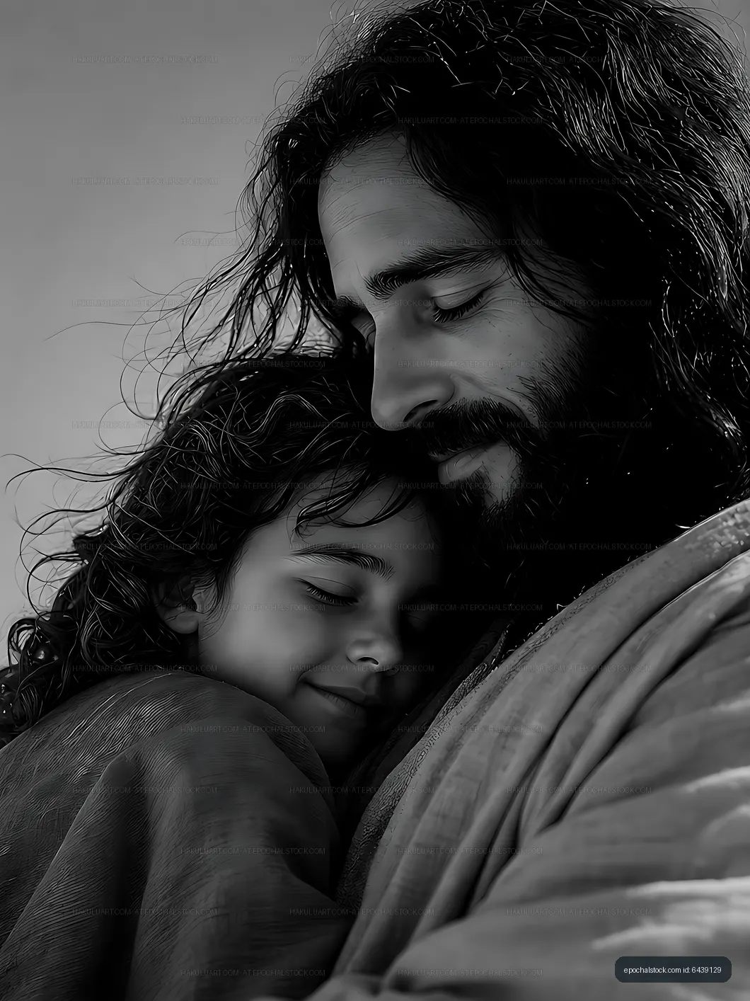 Father and daughter share a warm embrace