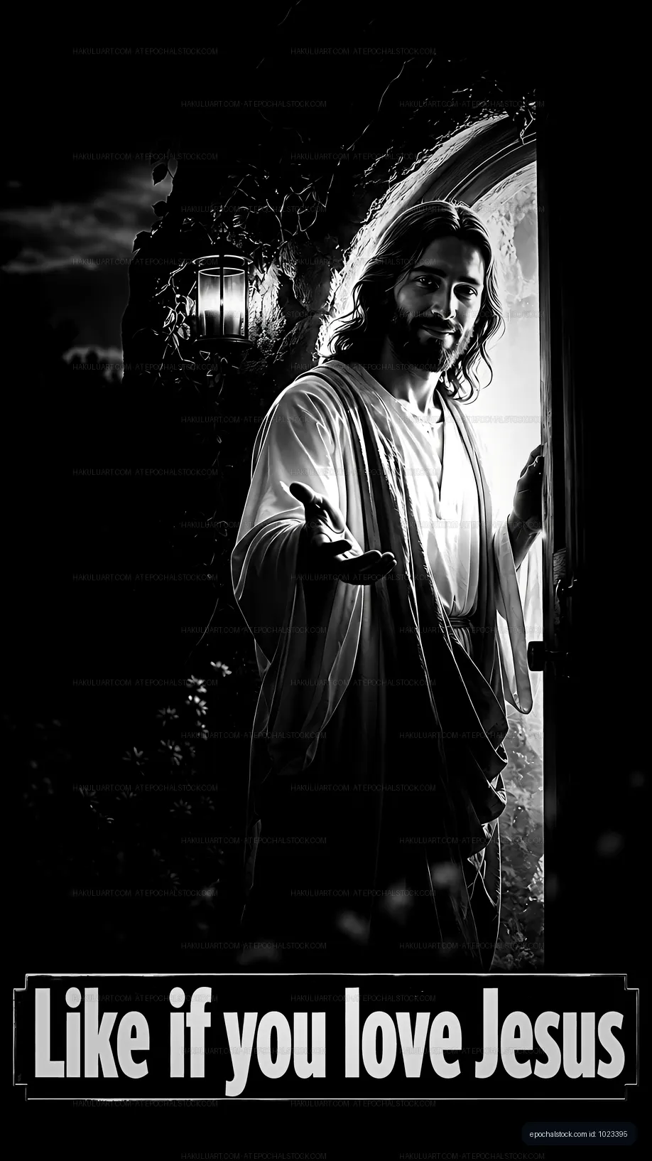 Man in white robe welcoming with open hands
