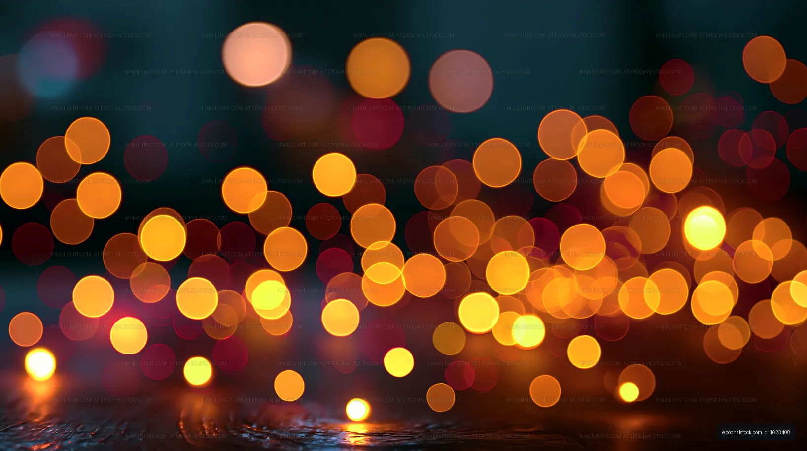 Warm bokeh lights creating a festive atmosphere indoors