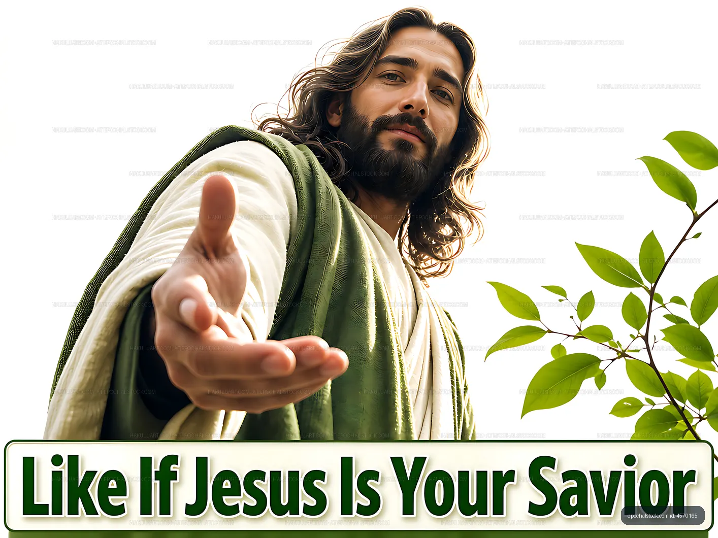 Man reaching out with a hand in a spiritual setting