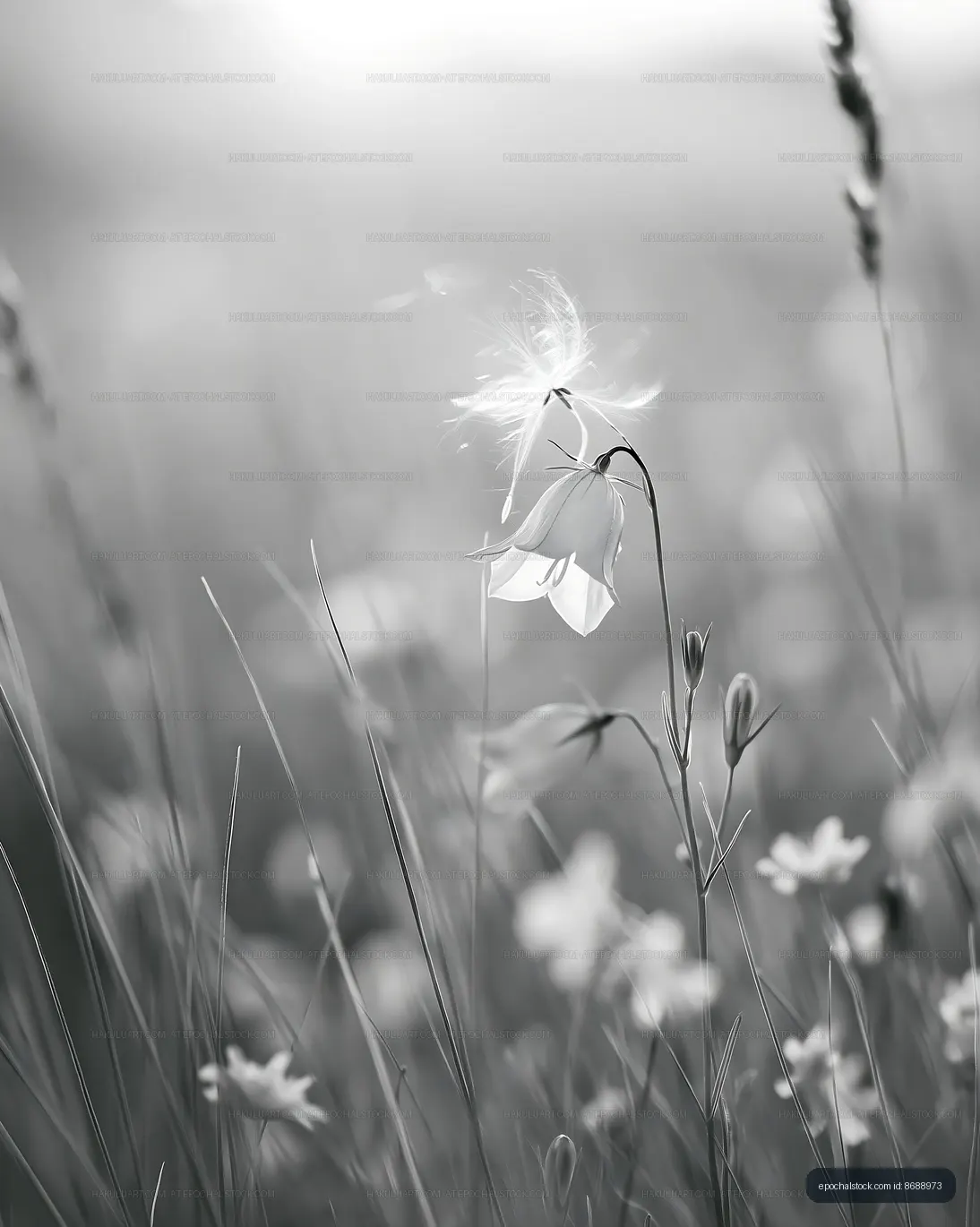 Wildflowers in a field during late afternoon light