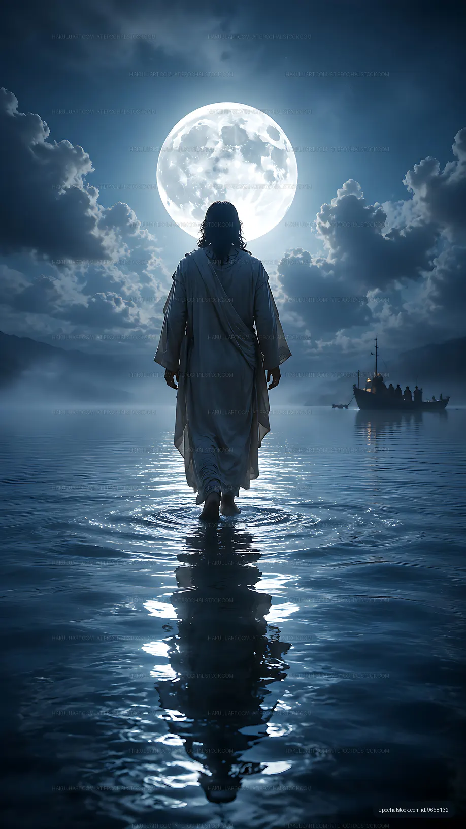 Walking on water under the full moon