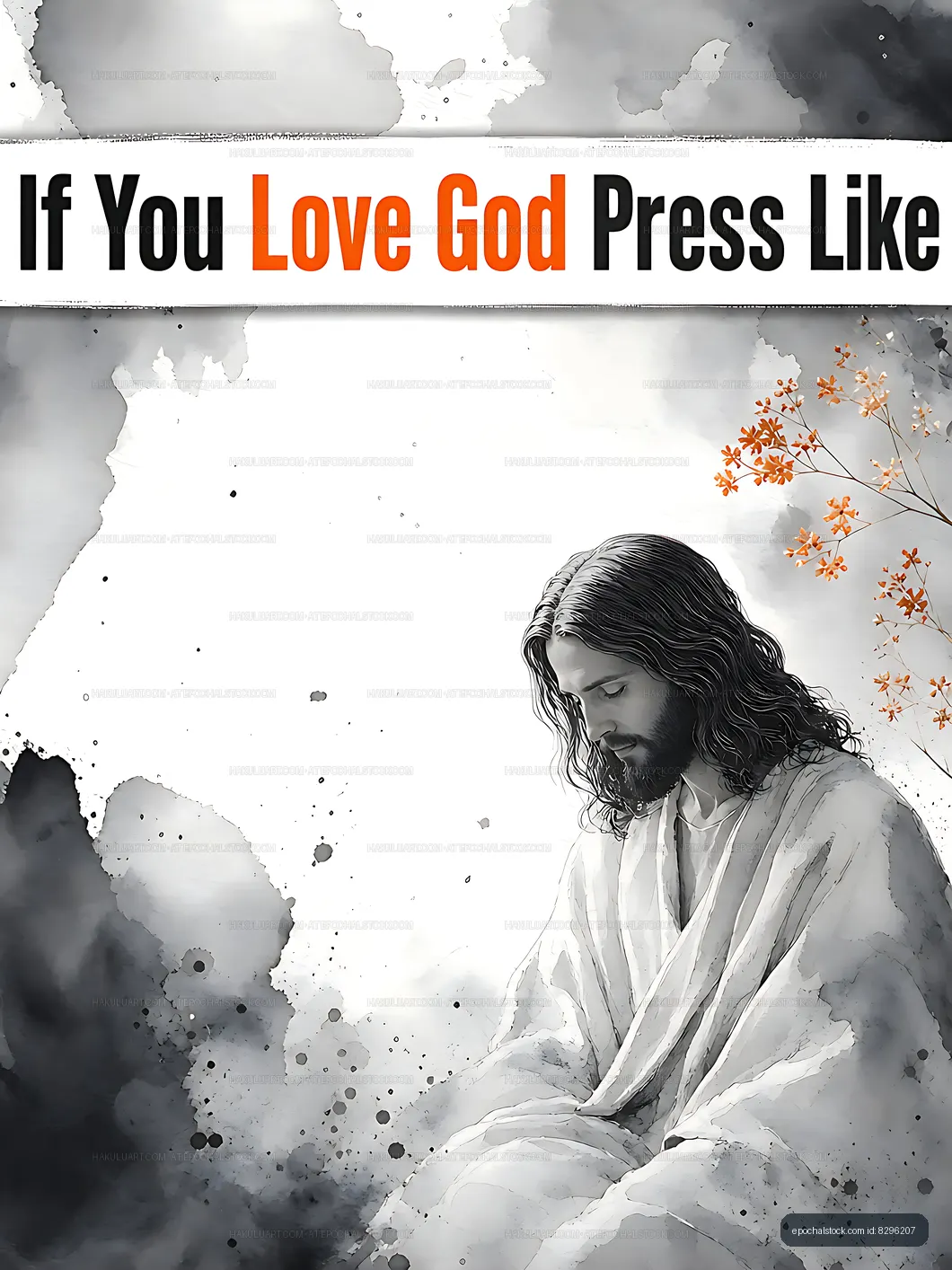 Religious art featuring Jesus with a positive message