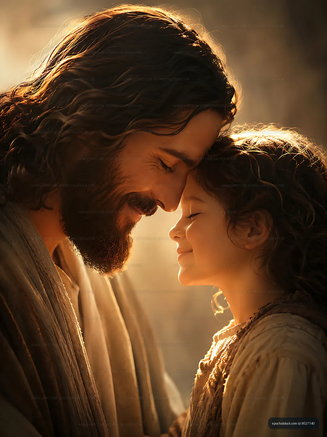 Father and child sharing a tender moment