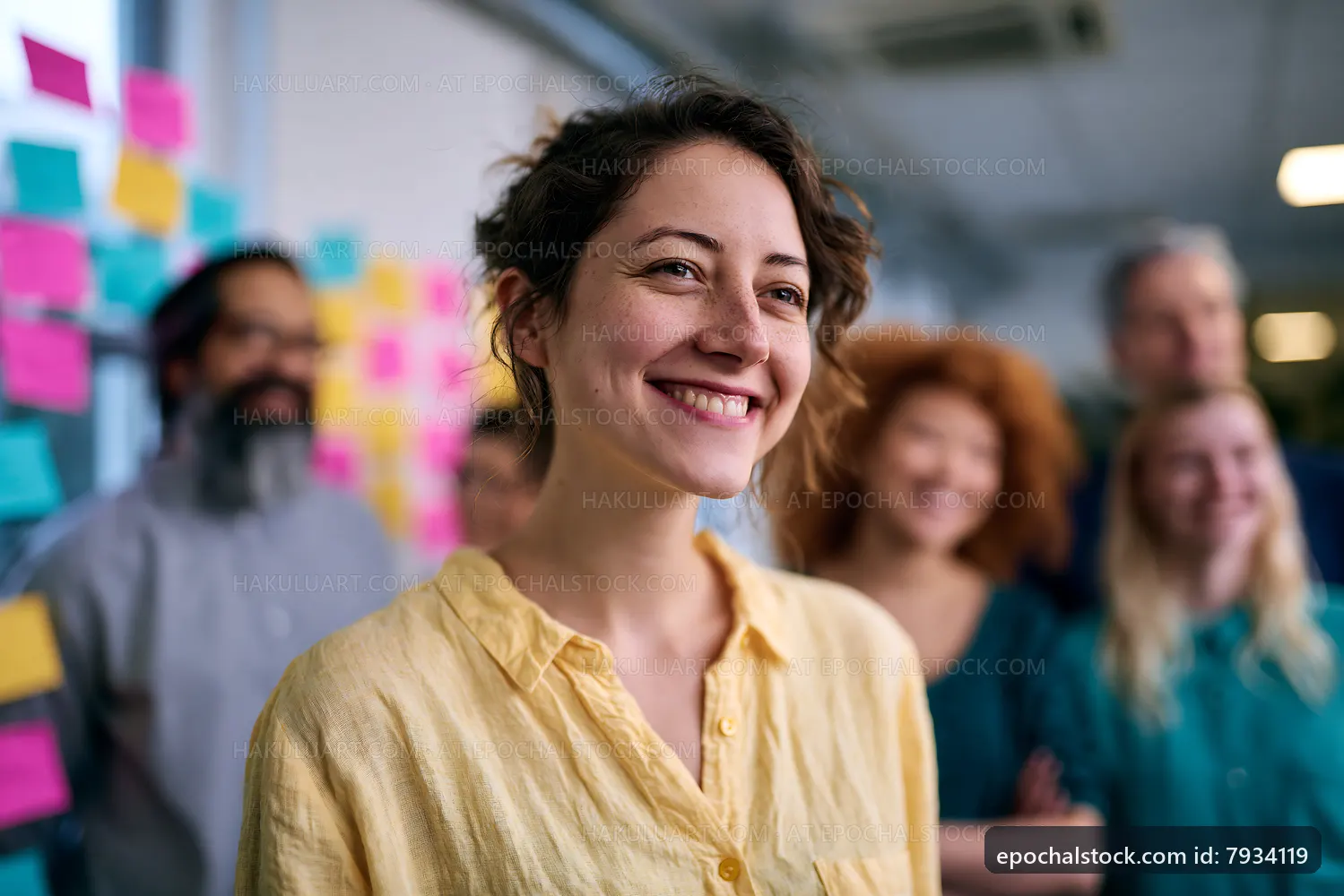 Positive team building in a creative office environment