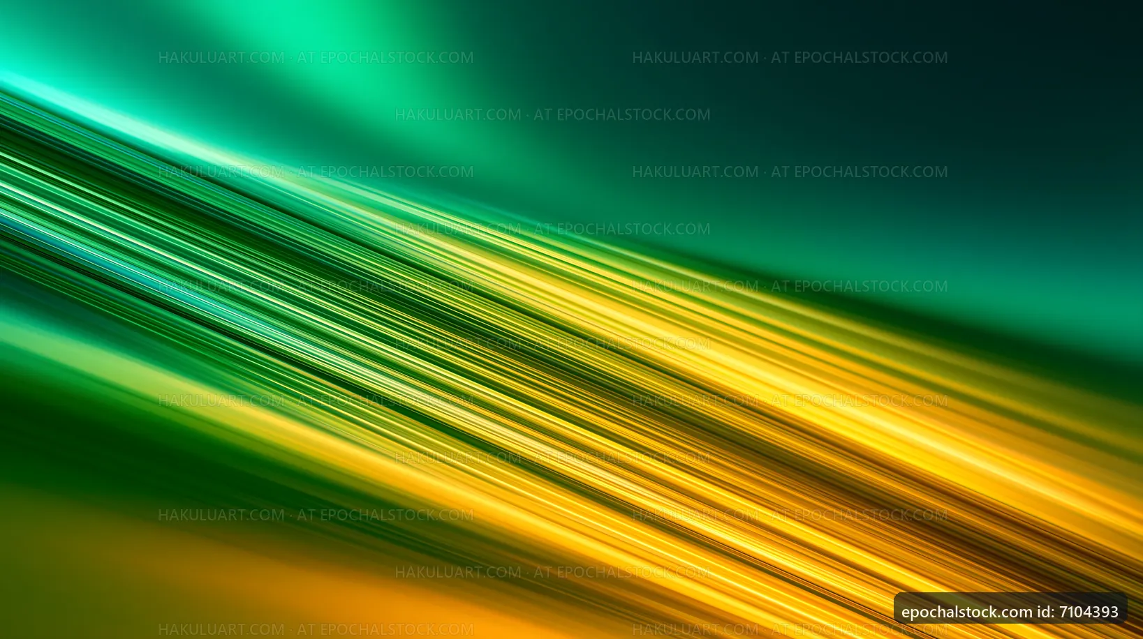 Colorful abstract lines in green and gold
