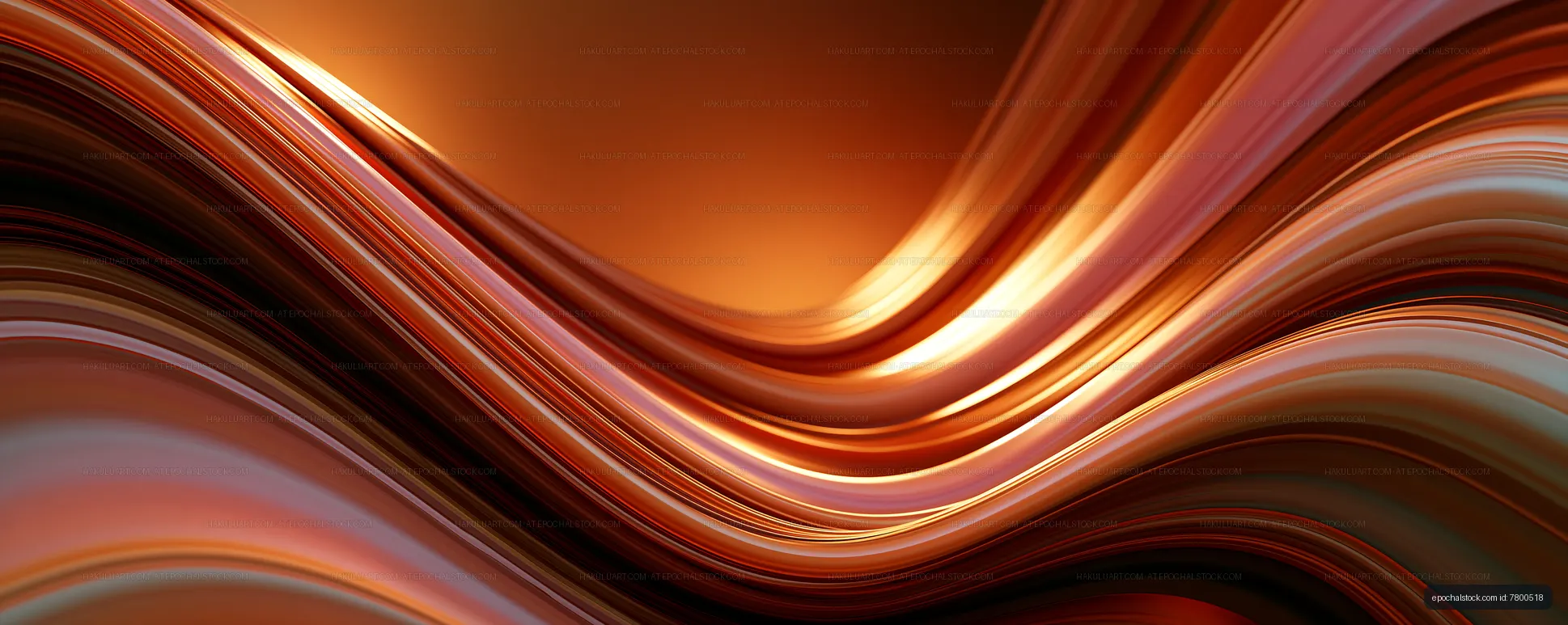 Swirling abstract patterns in warm tones of brown and gold