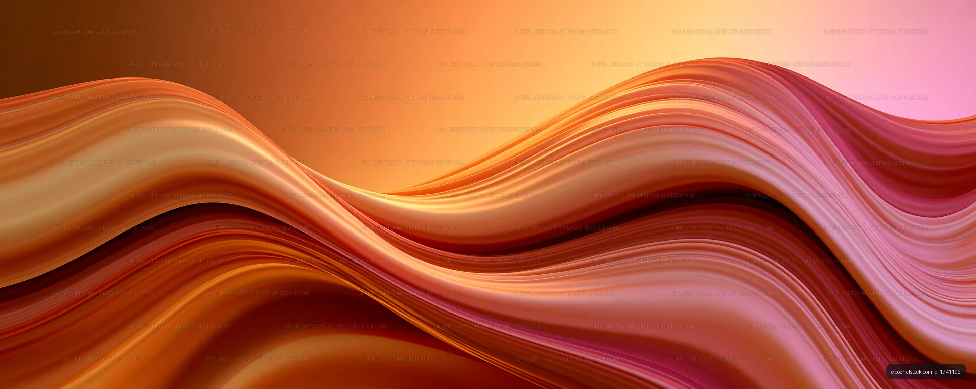 Wavy patterns in warm colors with gradients and smooth textures