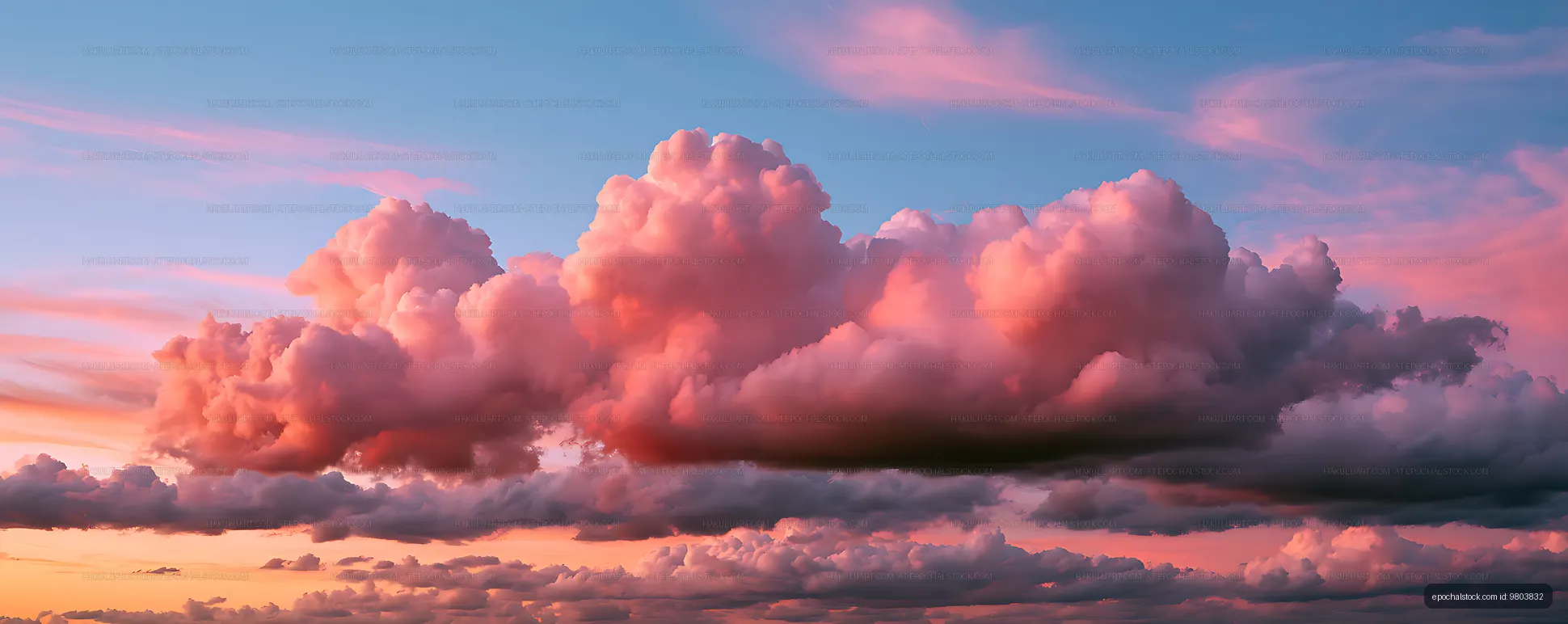 Colorful clouds in the sky during sunset hours
