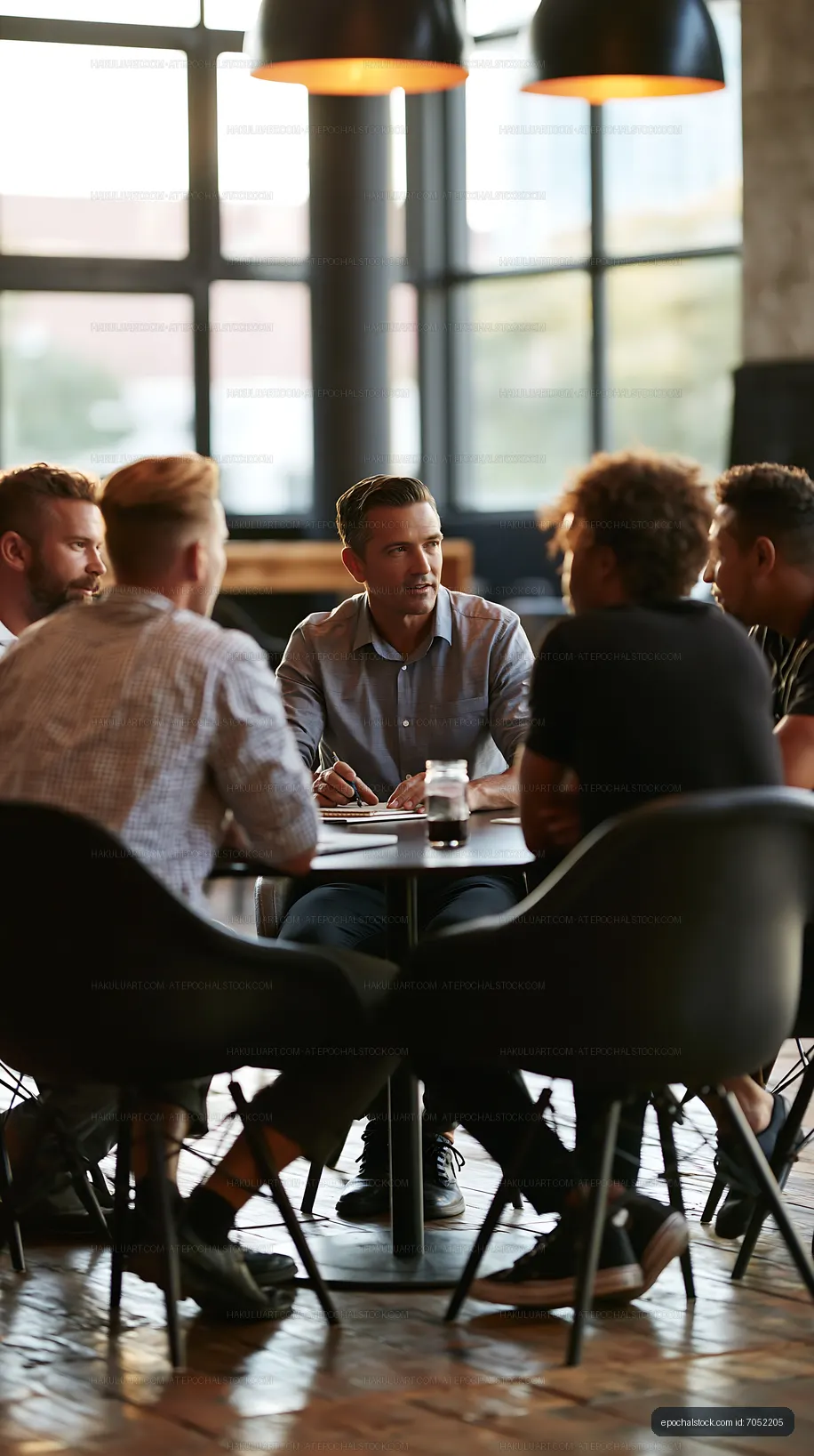 Business team meeting in a modern office space