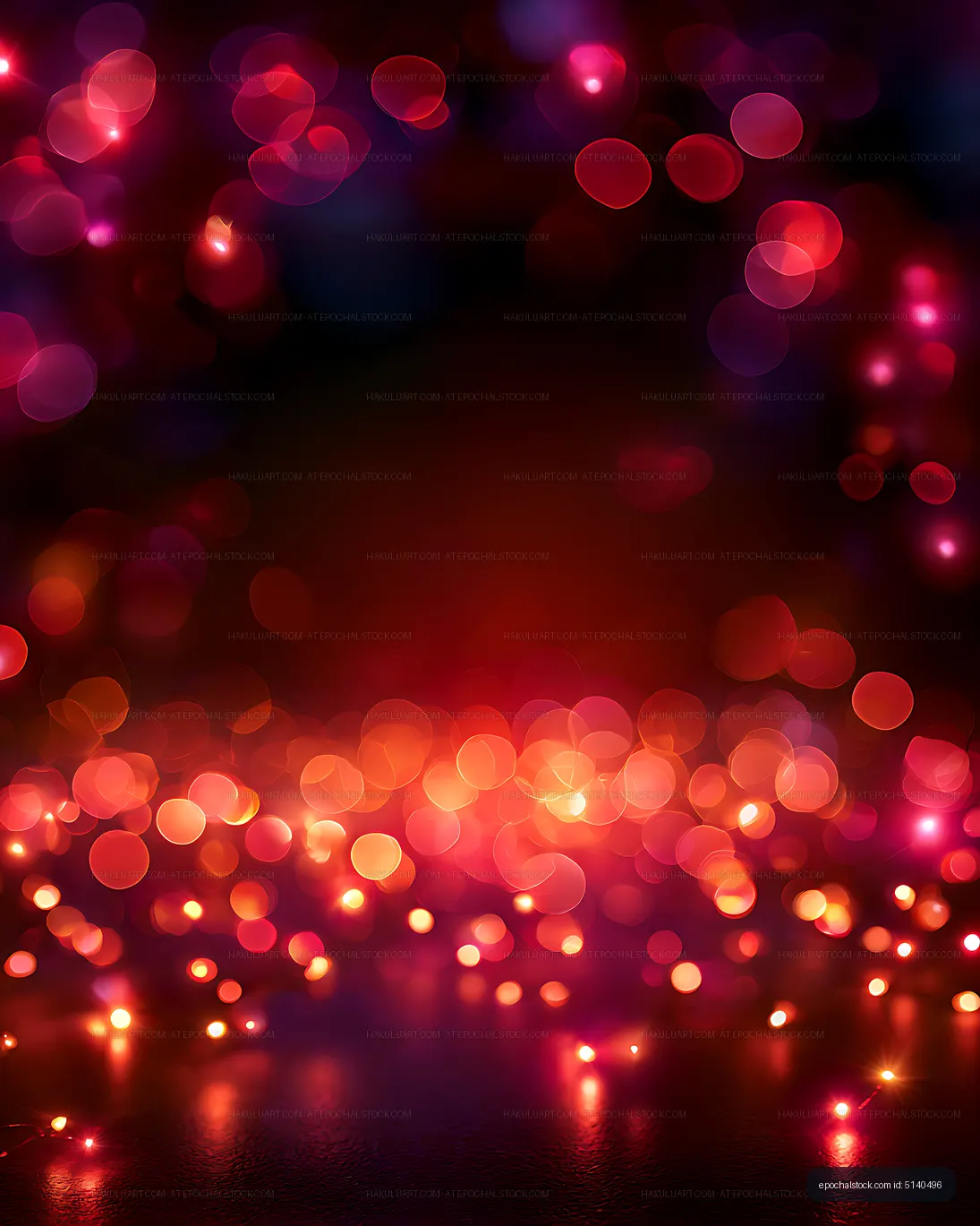 Colorful bokeh lights create a festive background