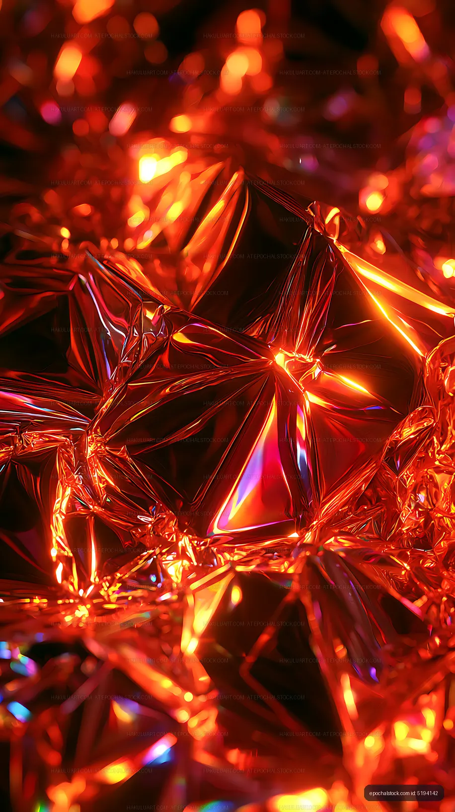 Glowing abstract geometric crystal texture