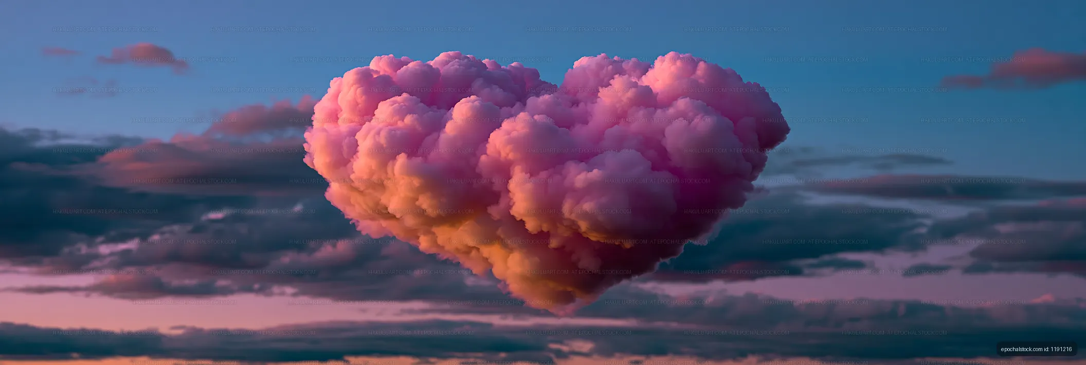 Pink cloud glowing over a layered sunset sky