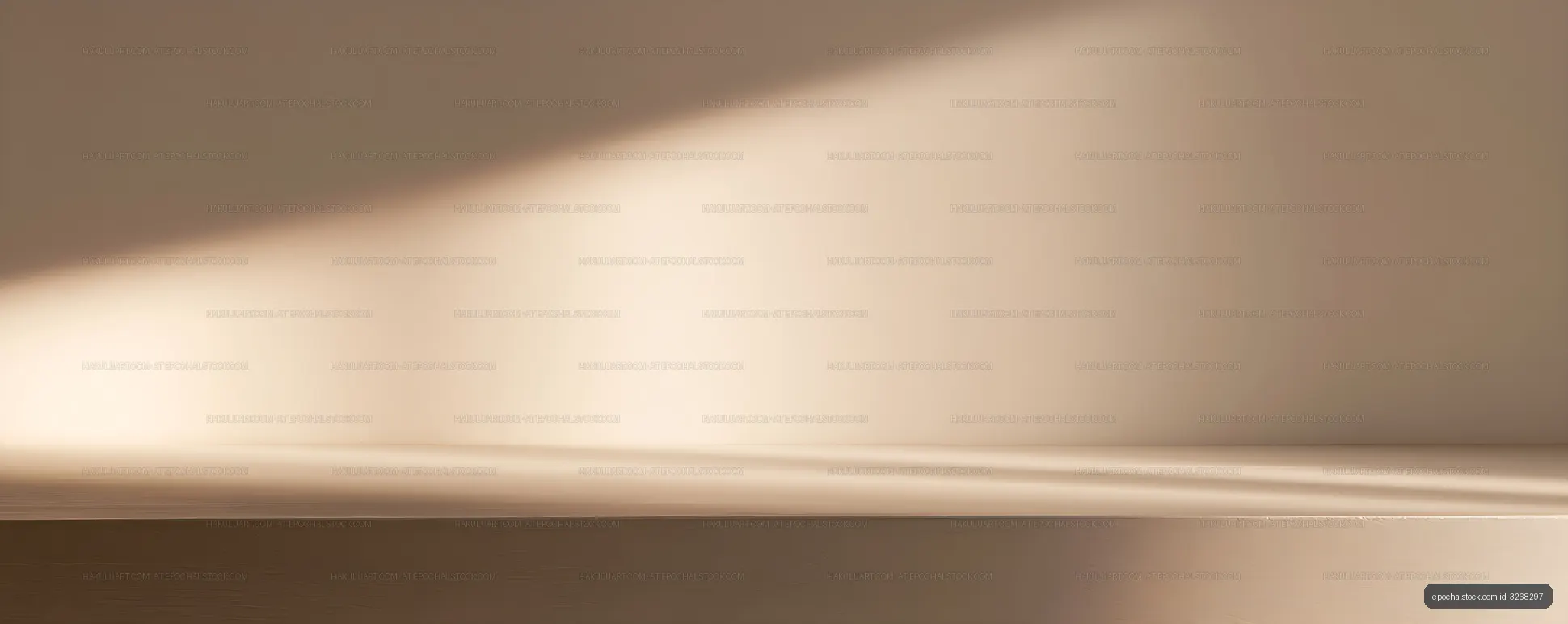 Abstract warm sunlight and shadow on an interior wall