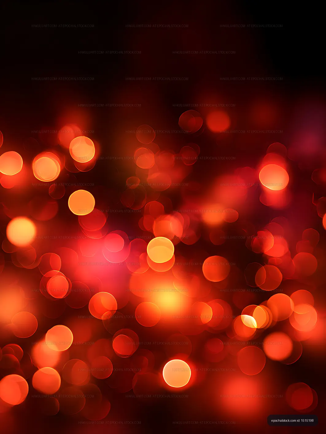 Red orange glowing bokeh abstract background