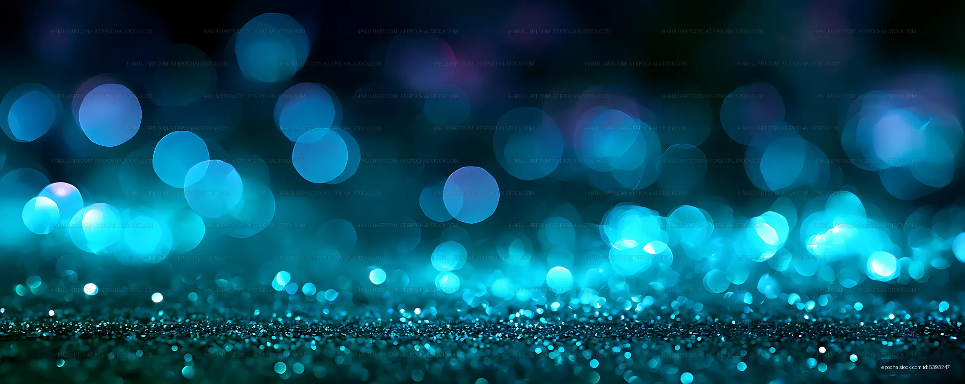 Blue bokeh lights and glittering abstract texture