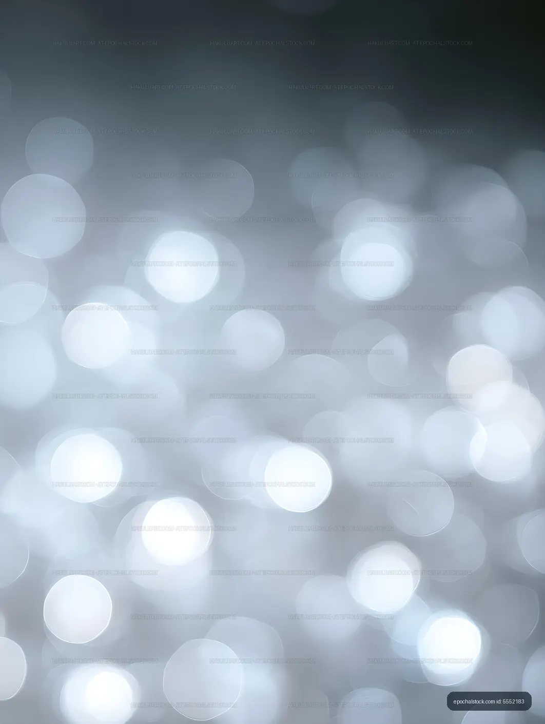 Blue and white glowing bokeh abstract background