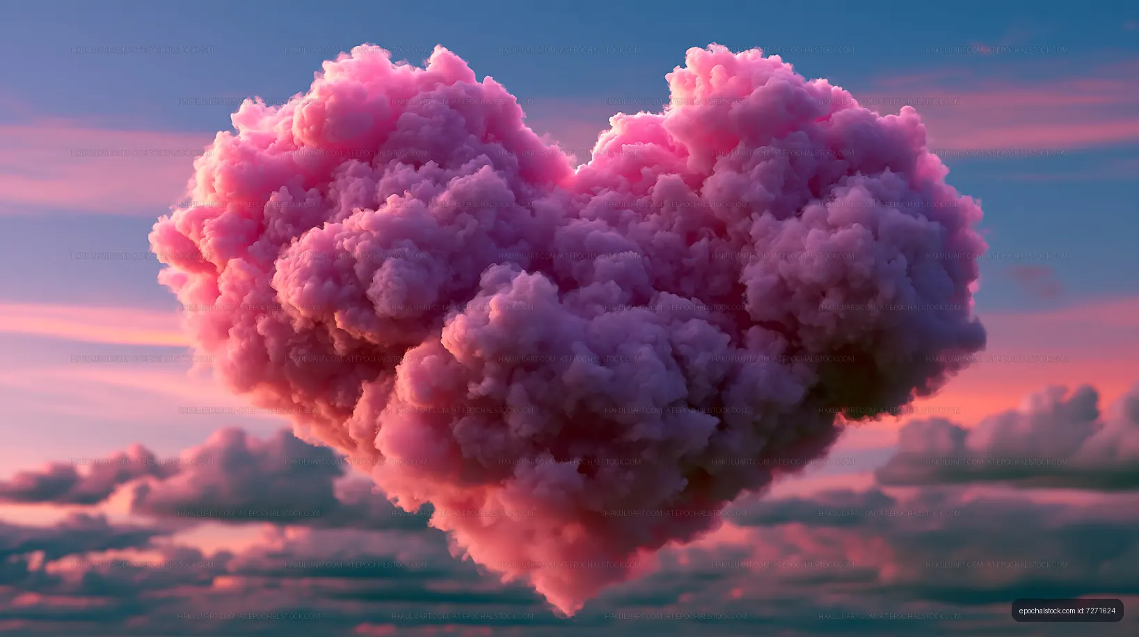 Dramatic pink cloud formation above the horizon