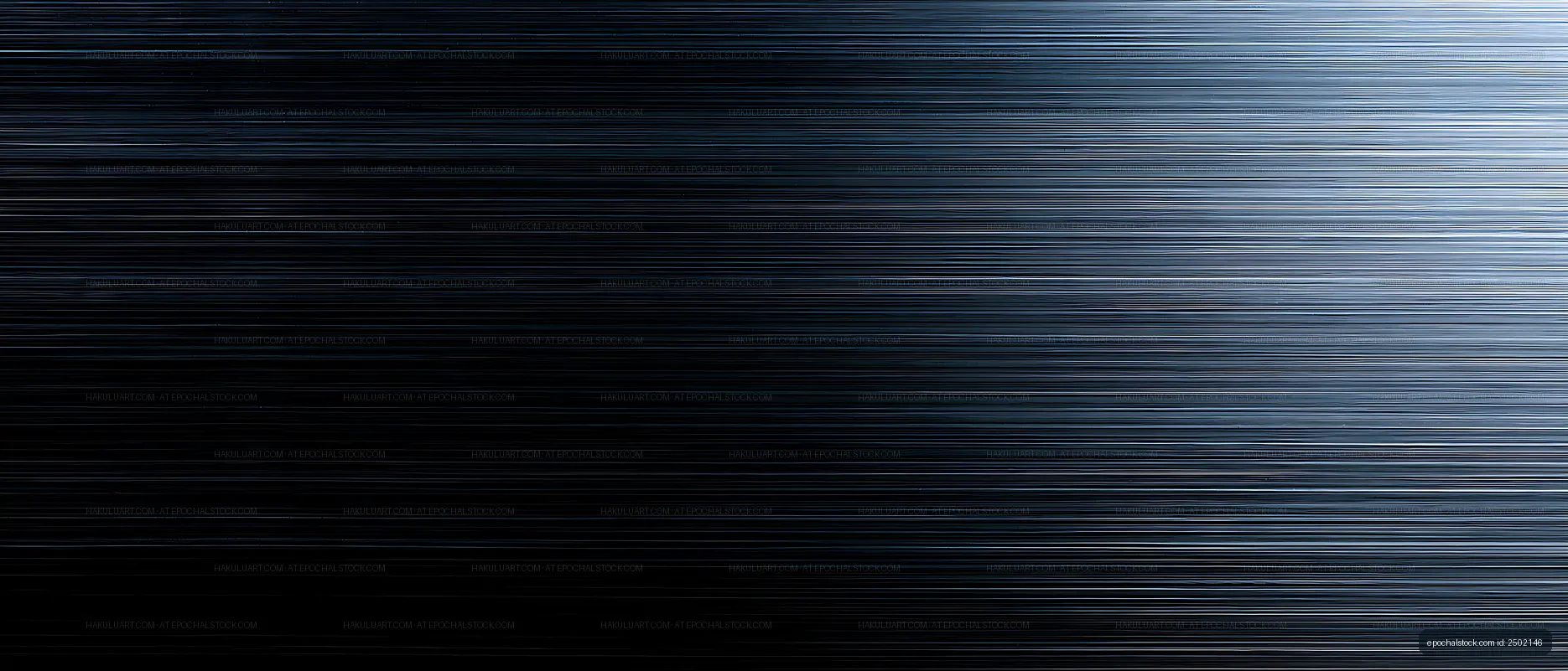 Blue Horizontal Light Streaks on a Dark Abstract Background
