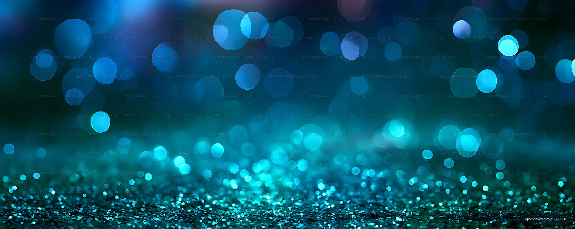 Luminous turquoise bokeh abstract background