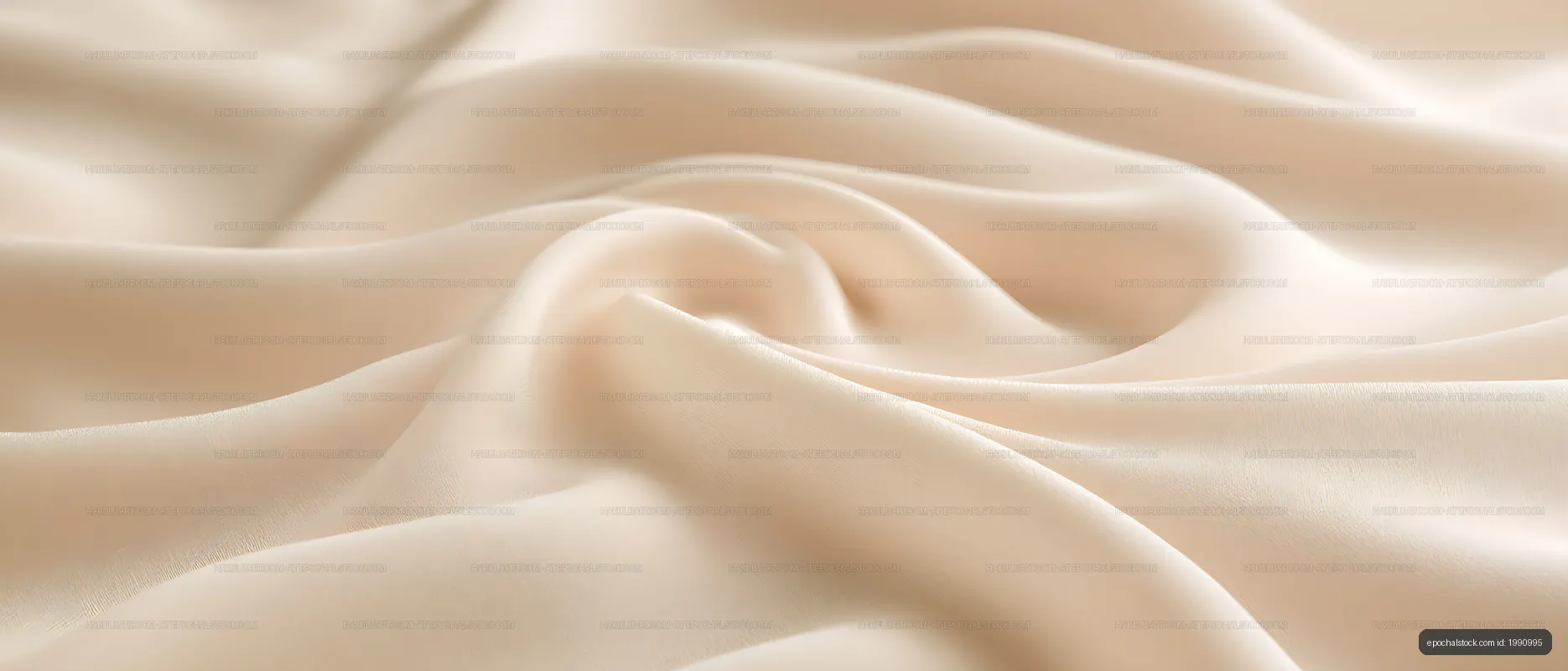 Cream fabric waves creating a soft abstract background