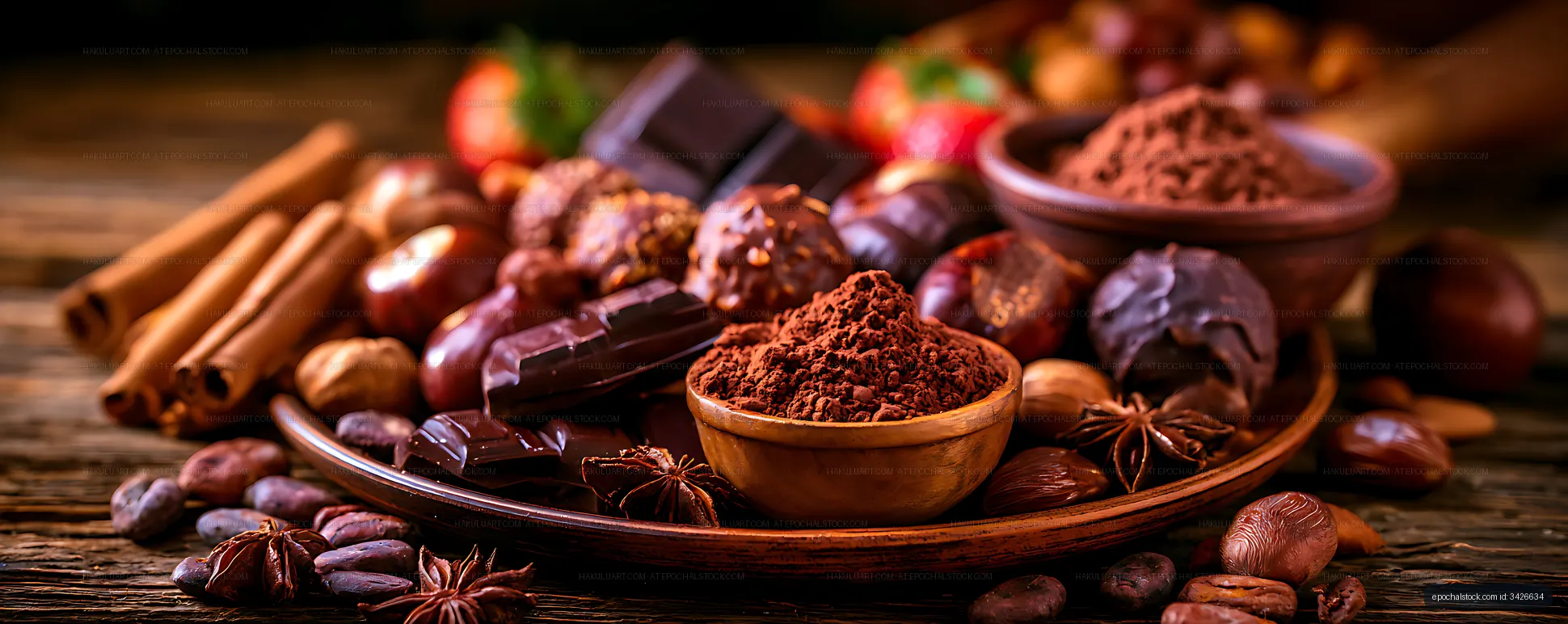 Chocolate and Cocoa Powder with Aromatic Spices