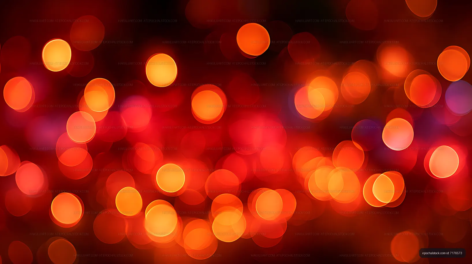 Abstract warm bokeh lights on a dark background