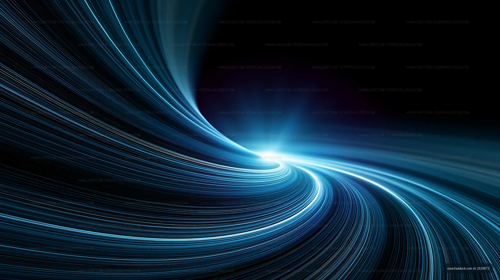 Futuristic blue light trails in an abstract composition