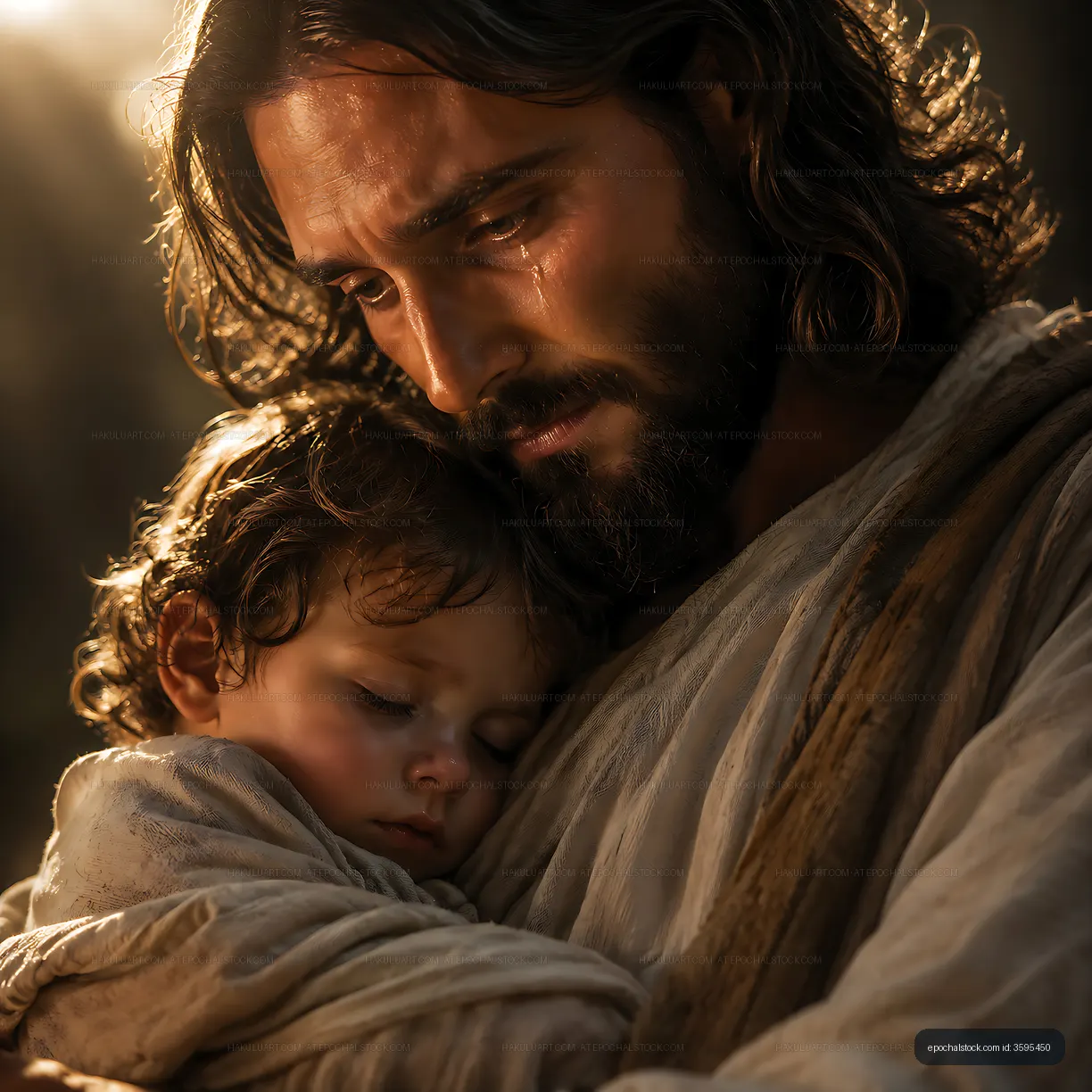 Father and child sharing a quiet moment together