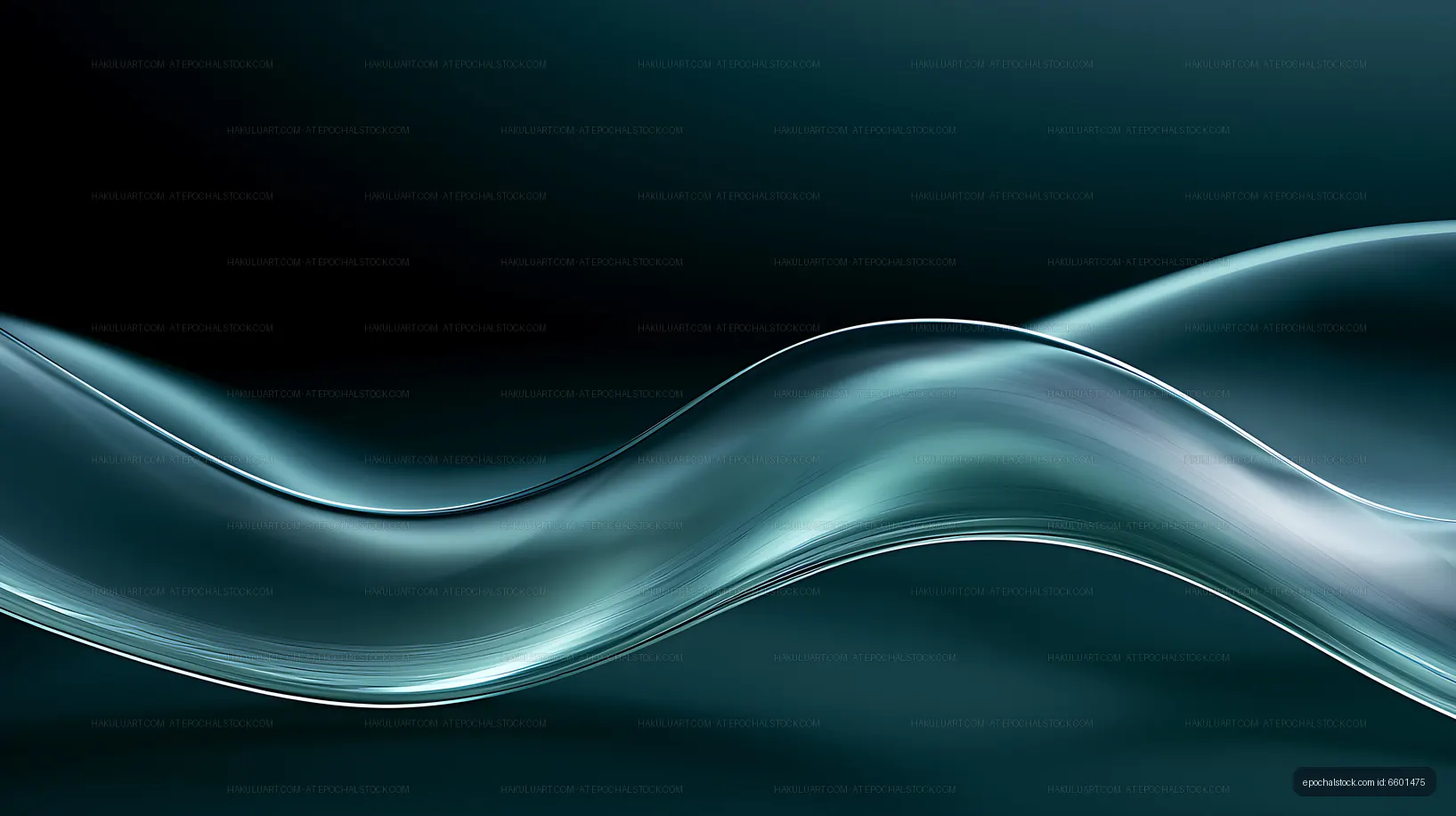 Teal and silver flowing wave abstract background