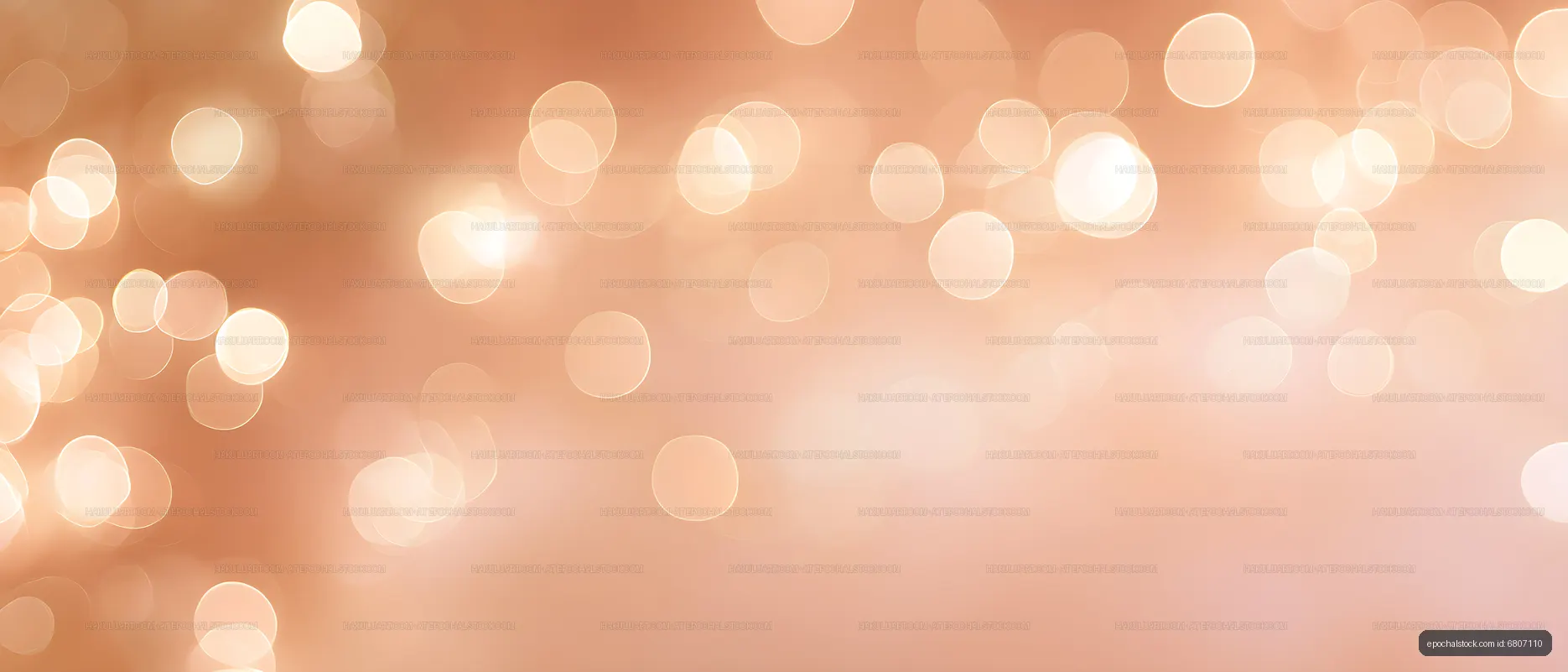 Peach bokeh texture with soft glowing light circles