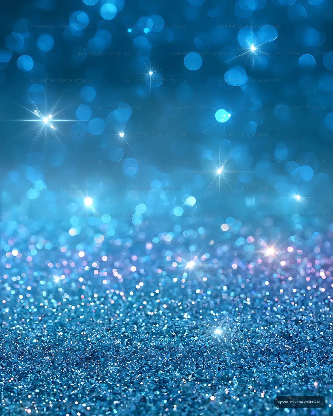 Abstract blue bokeh and sparkling light texture