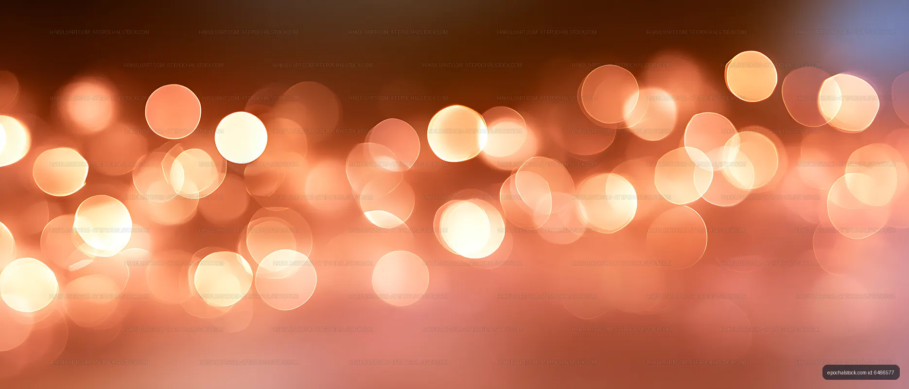 Soft orange bokeh lights with copy space