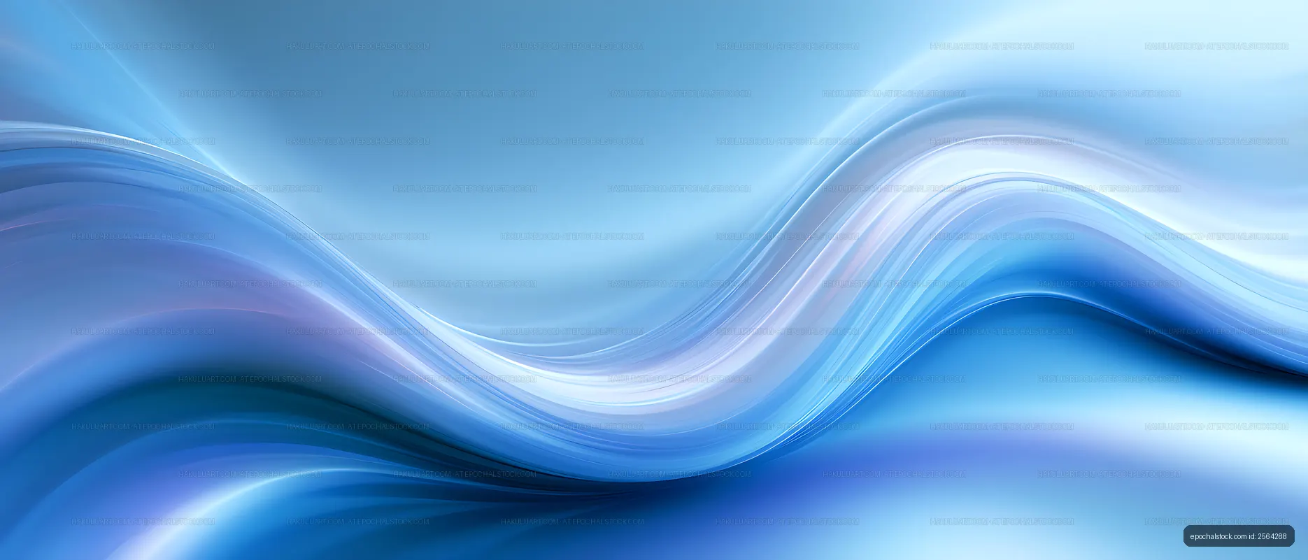 Blue abstract flowing curves background