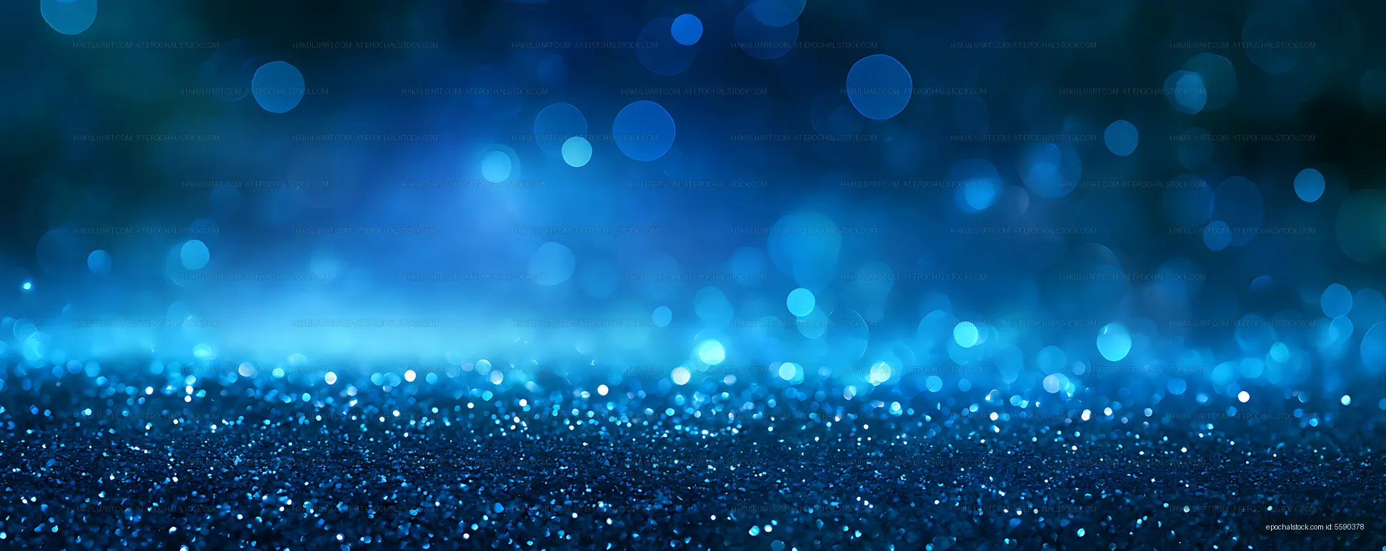 Glowing blue bokeh over a sparkling textured surface