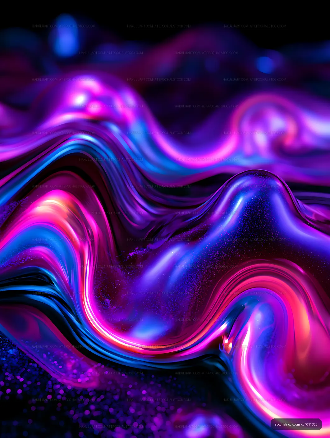 Glowing purple and blue abstract wave texture