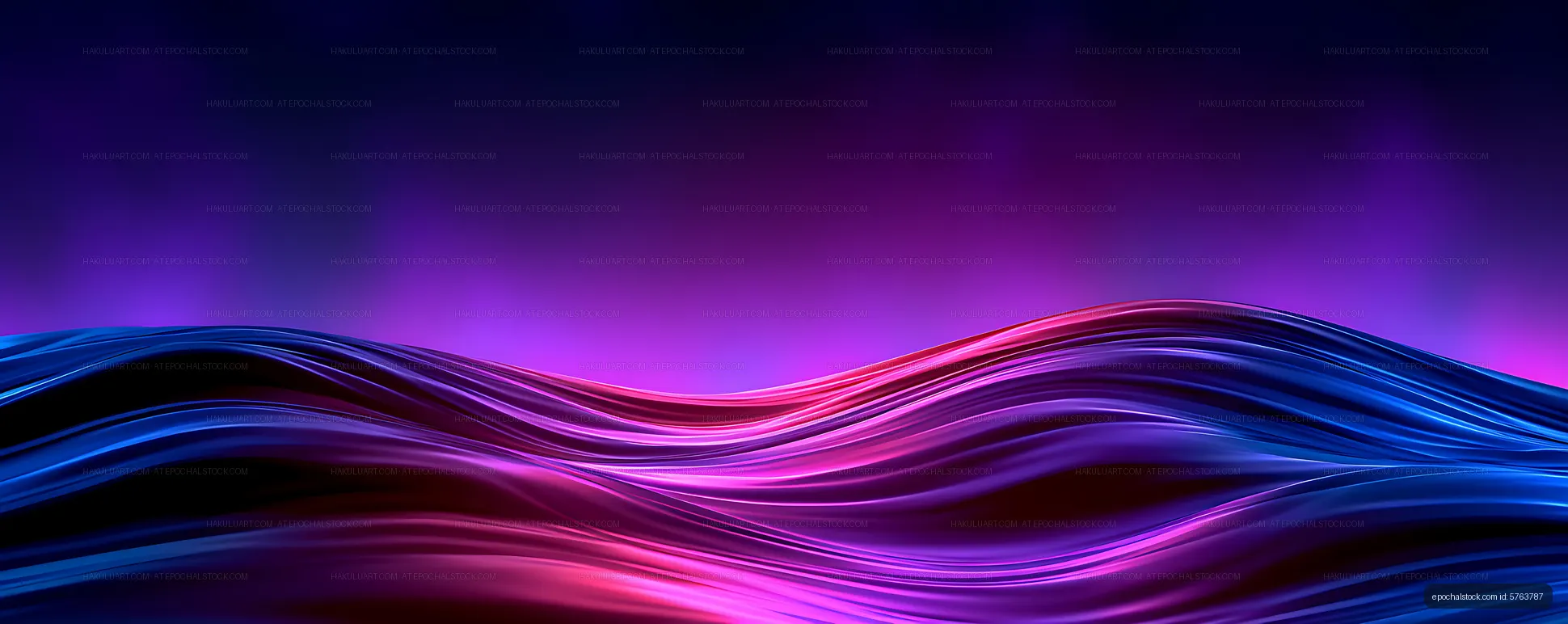 Blue and magenta flowing light waves