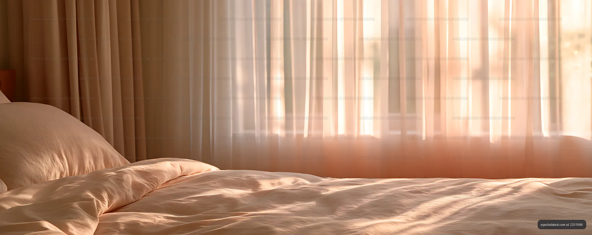 Soft Morning Light on an Unmade Bed