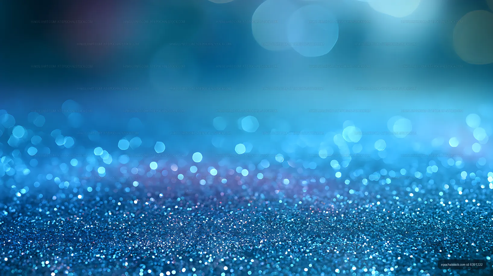 Shimmering blue glitter texture with soft bokeh