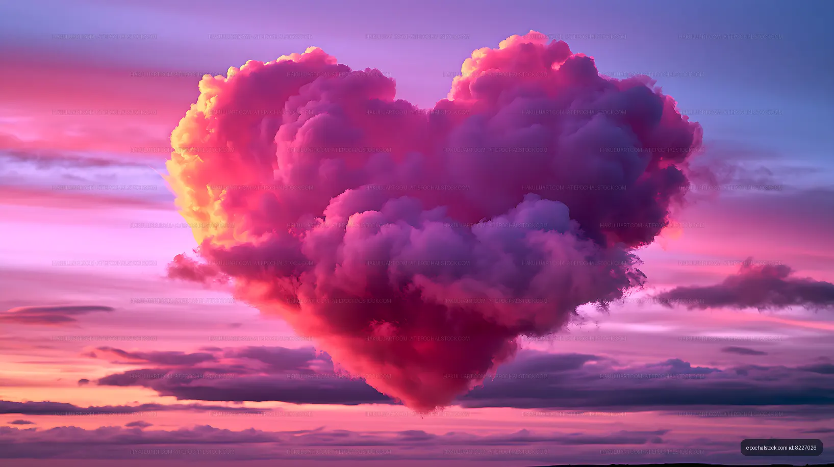 Pink and purple cloudscape during a vivid sunset