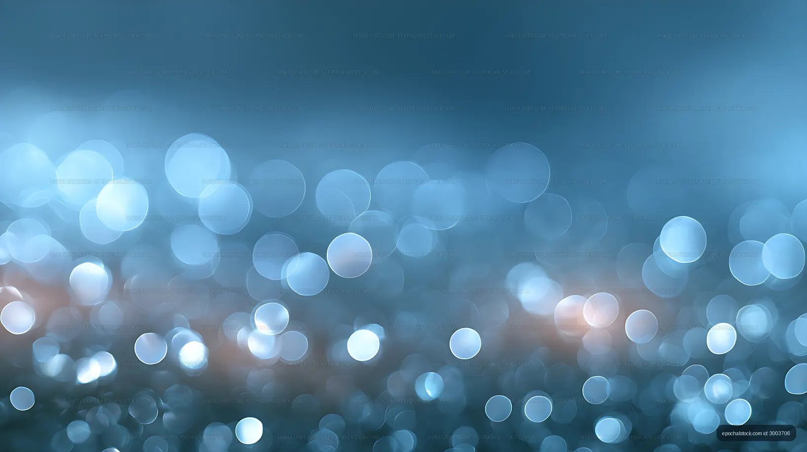 Blue abstract bokeh lights with soft glowing circles