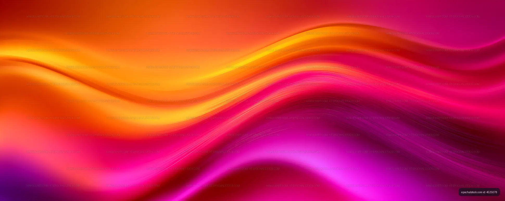 Bright abstract waves in orange and pink gradients