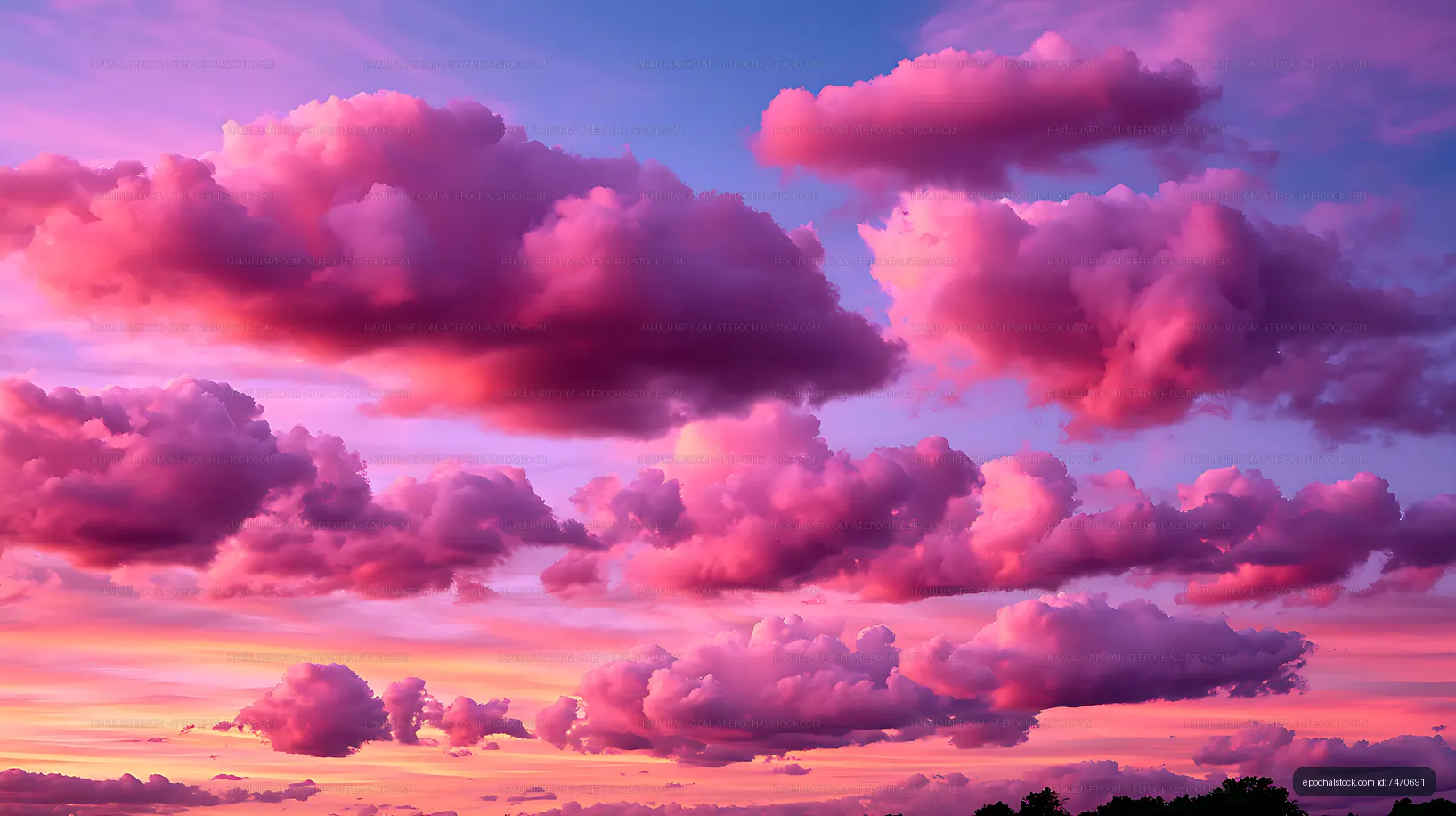 Pink and purple sunset cloud background