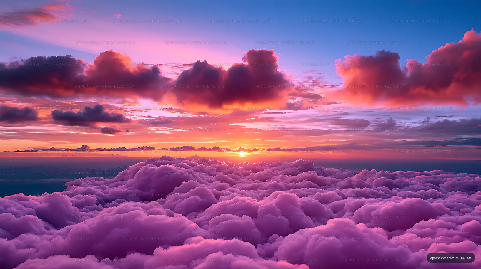Pink and purple cloudscape at sunset