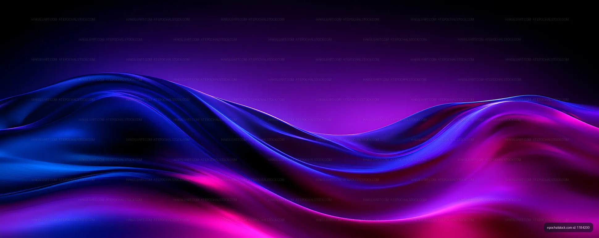 Luminous blue and purple abstract waves