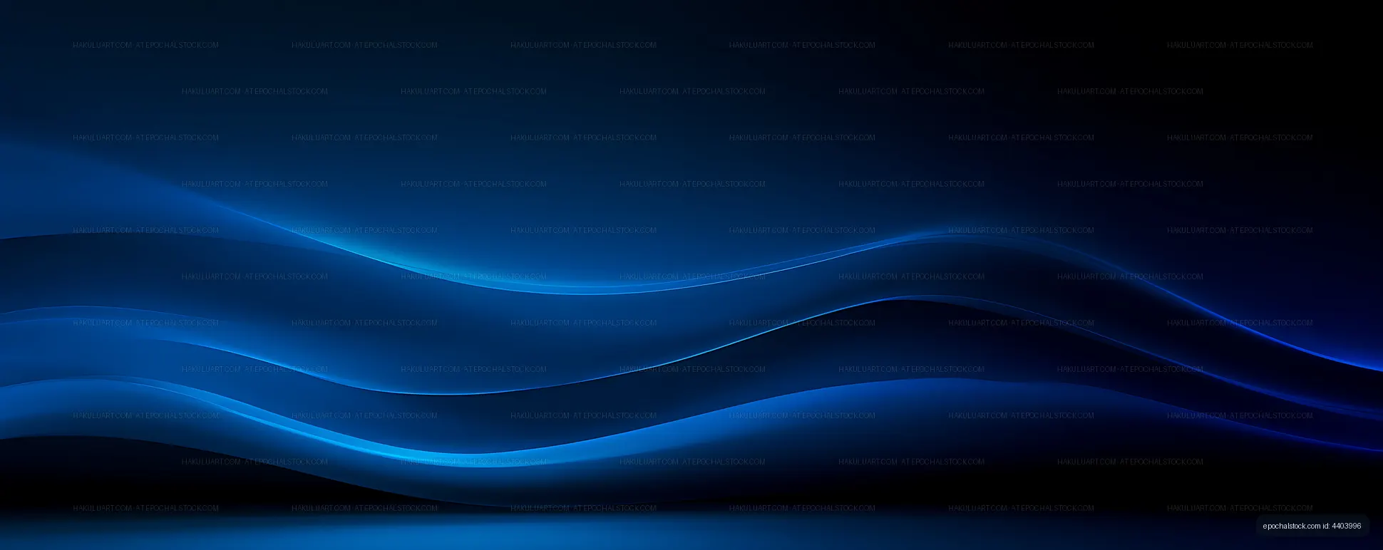 Abstract blue light waves with dark copy space